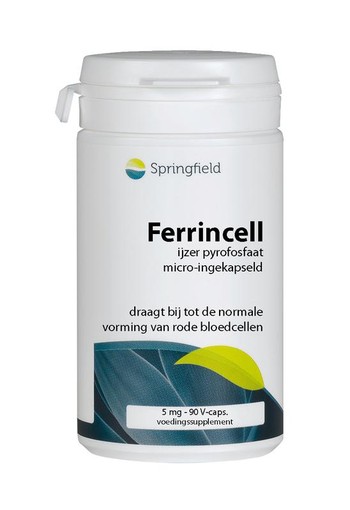 Springfield Ferrincell 44 mg - ijzer pyrofosfaat 5 mg (90 Vegetarische capsules)