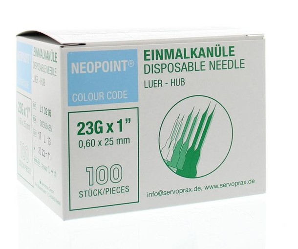 Neopoint Injectienaald steriel 0.6 x 25 (100 Stuks)