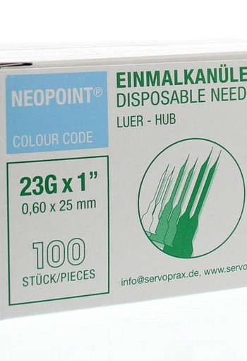 Neopoint Injectienaald steriel 0.6 x 25 (100 Stuks)