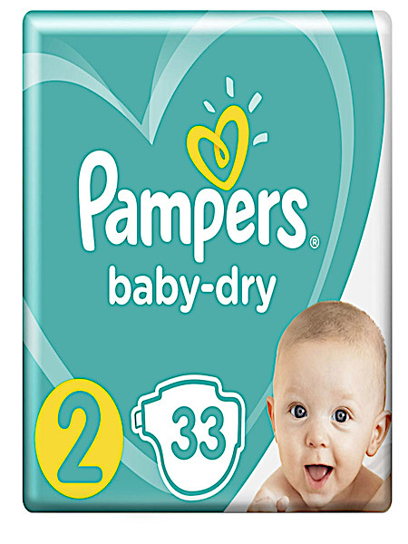 Pam­pers Ba­by dry maat 2 / 33 stuks