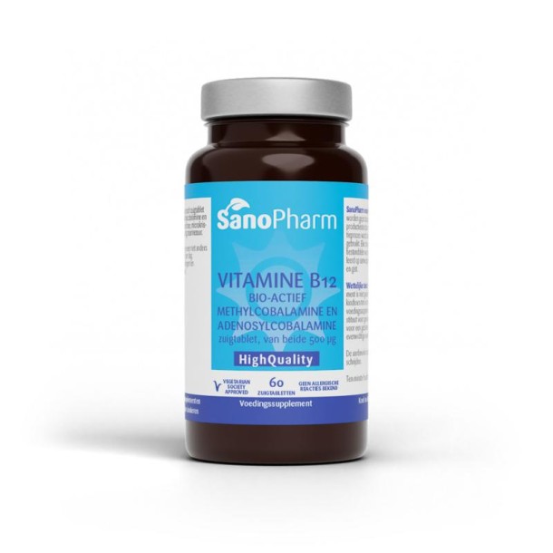 Sanopharm Vitamine B12 methyl adenosylcobalamine 500mcg (60 Zuigtabletten)