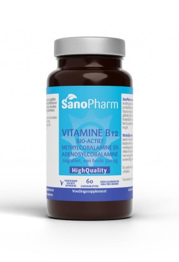 Sanopharm Vitamine B12 methyl adenosylcobalamine 500mcg (60 Zuigtabletten)