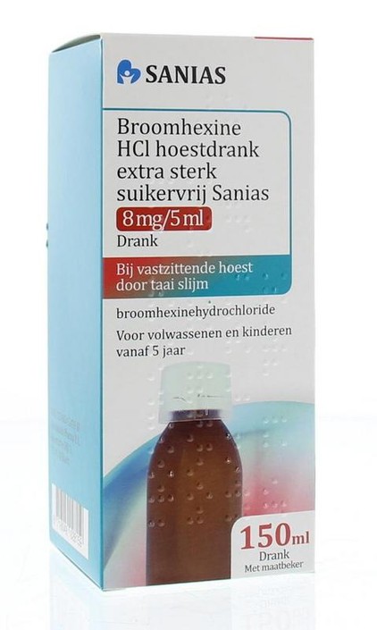 Sanias Broomhexine hoestdrank extra sterk (150 Milliliter)