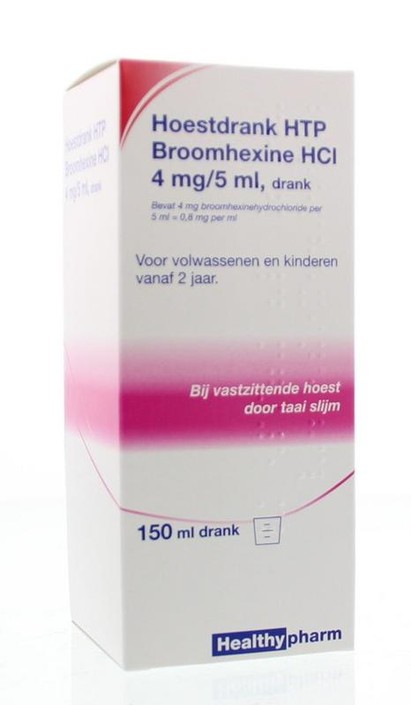Healthypharm Hoestdrank broomhexine HCI 4mg/5ml (150 Milliliter)