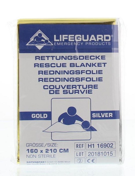 Lifeguard Reddingsdeken goud/zilver 160 x 210 (1 Stuks)