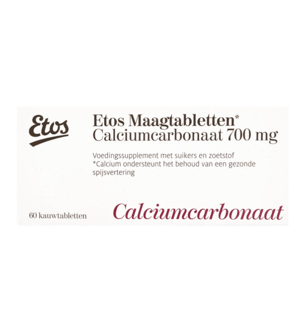 Etos Maagtabletten Calciumcarbonaat 700 mg 60 stuks 