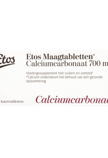 Etos Maagtabletten Calciumcarbonaat 700 mg 60 stuks 