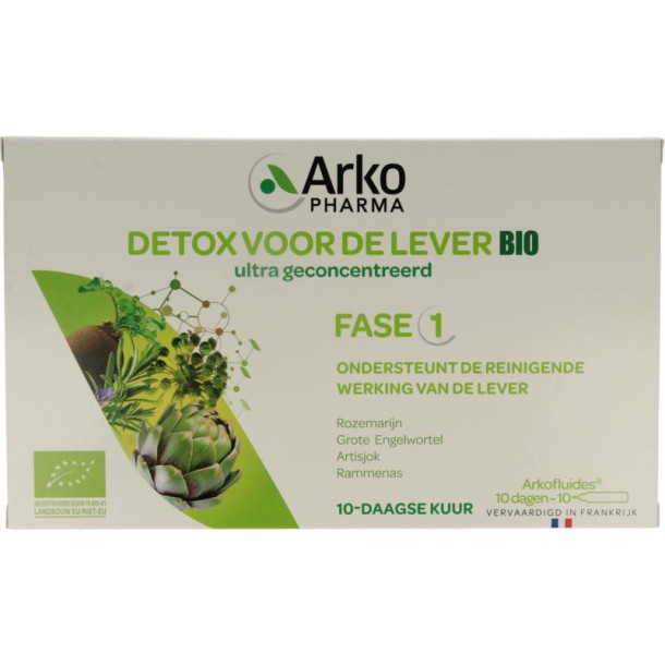 Arkofluids Detox lever bio (10 Ampullen)