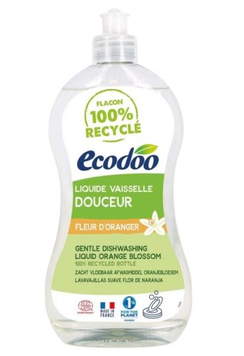 Ecodoo Afwasmiddel vloeibaar zacht oranjebloesem eco (500 Milliliter)