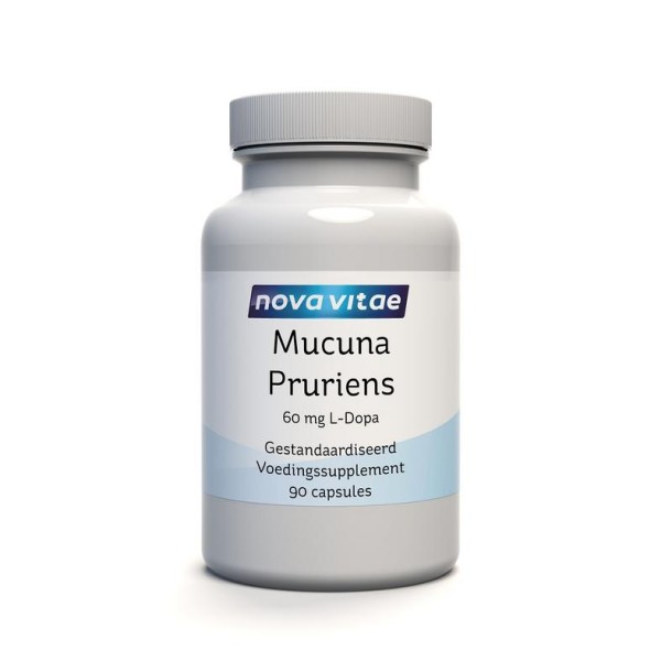 Nova Vitae Mucuna pruriens L-dopa 60mg (90 Vegetarische capsules)