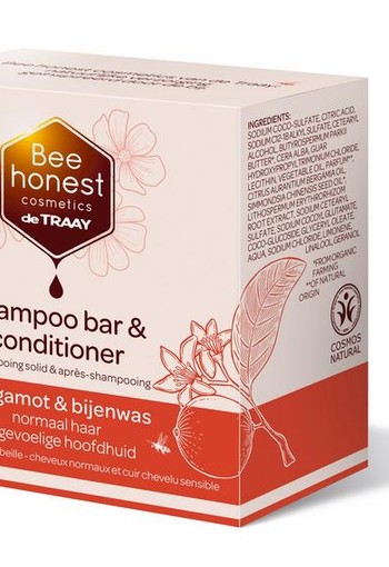 Traay Bee Honest Shampoobar bergamot & bijenwas (80 Gram)