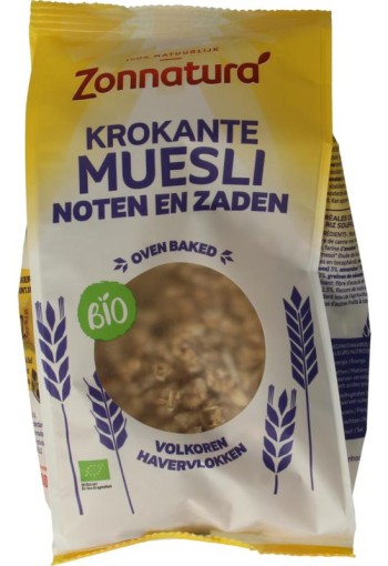 Zonnatura Krokante muesli noten & zaden bio (375 Gram)